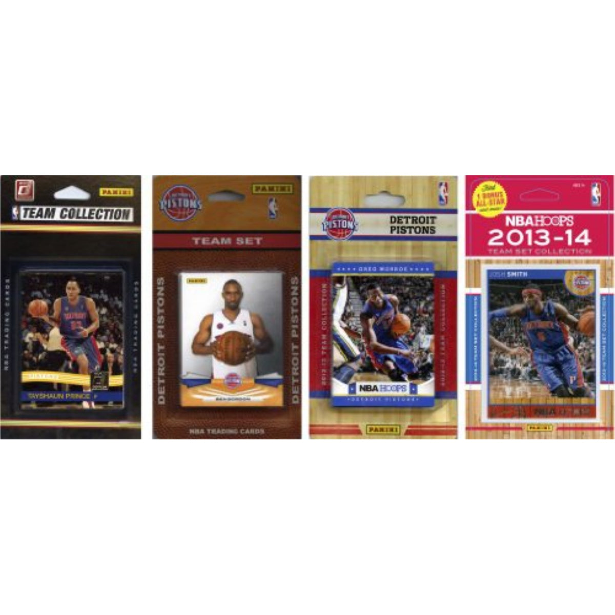 NBA Detroit Pistons 4 Different Licensed Trading Card Team Sets