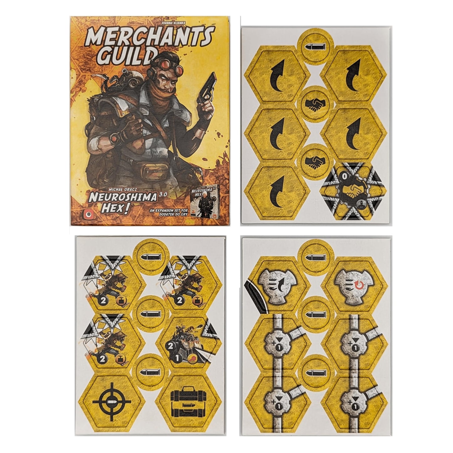 Portal Games Neuroshima Hex 3.0 Strategy Board Game - Merchants Guild, Red and Black, Cardboard, Model POP00420
