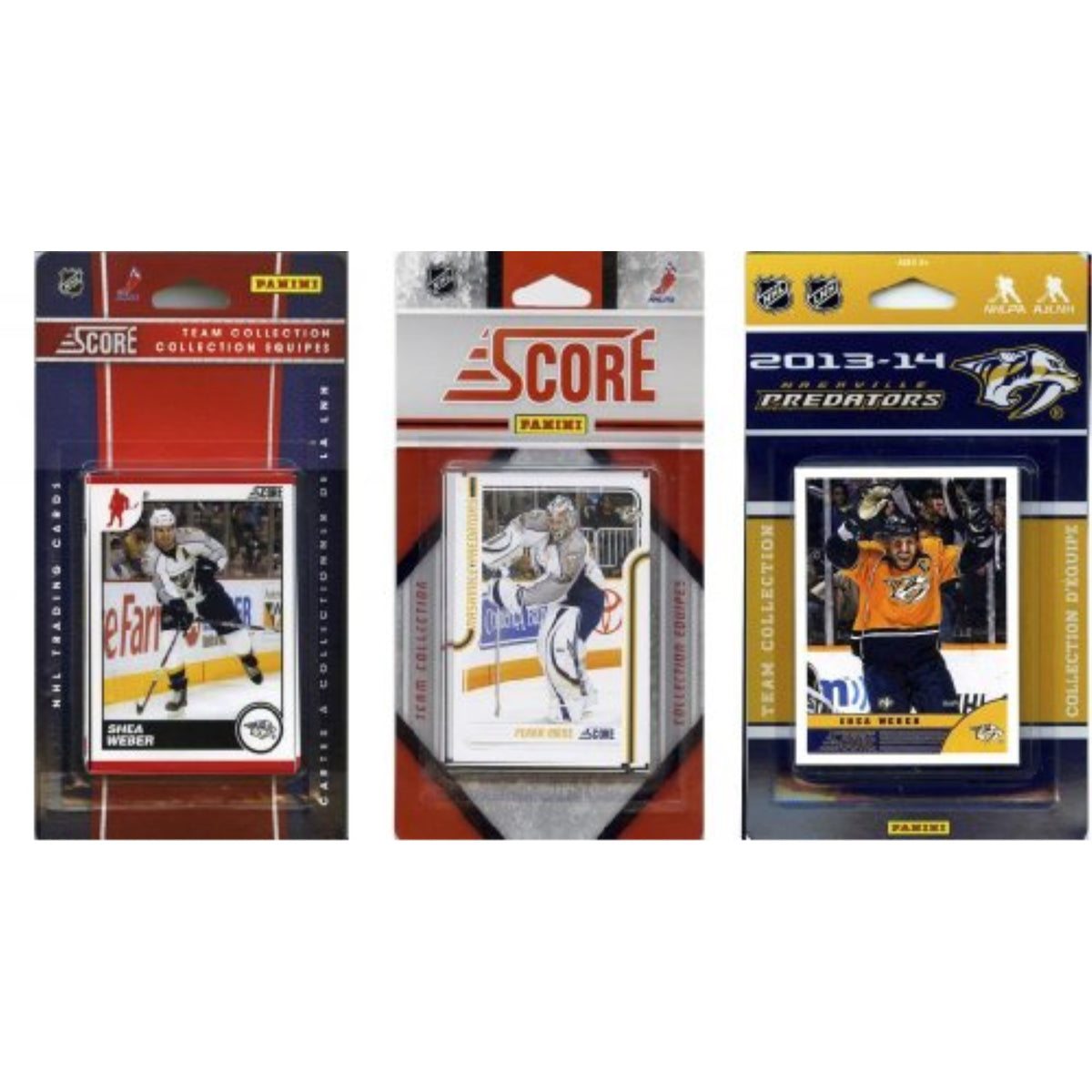 NHL Nashville Predators 3 Different Licensed Trading Card Team Sets