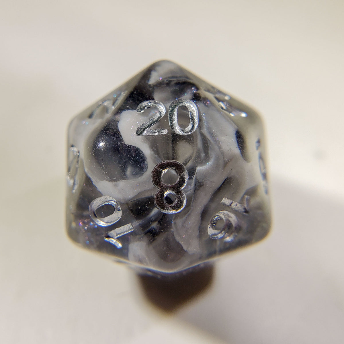Misty Step – Black & Silver 14-Piece D&D Dice Set