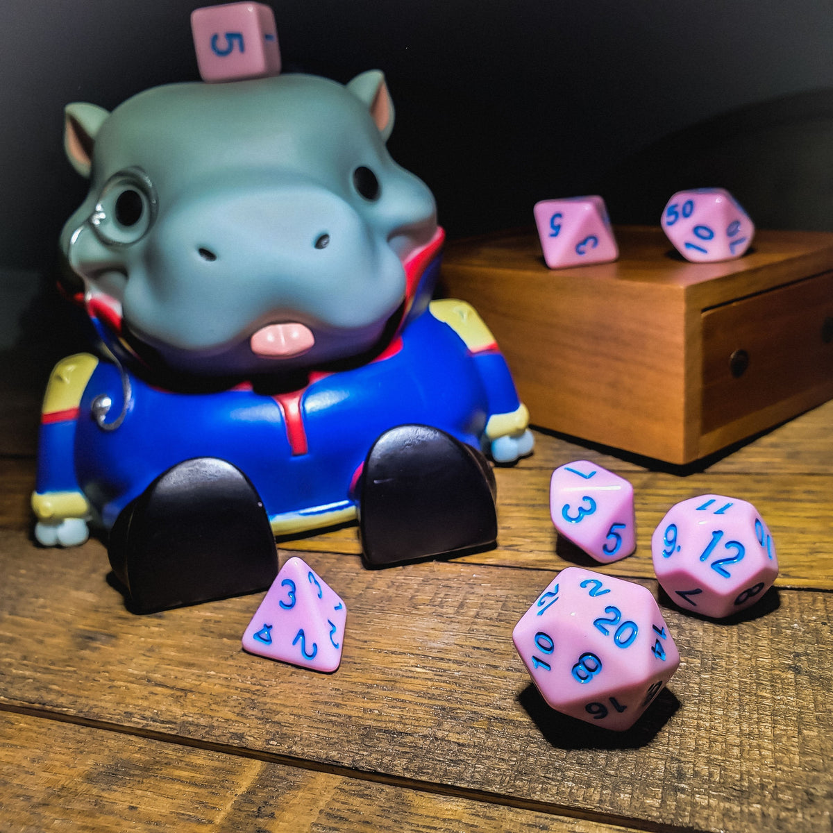 Cotton Candy – Pink & Blue 7-Piece Acrylic D&D Dice Set