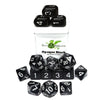 R4I Dice W/Arch'D4: Opaque - Black W/White (15)