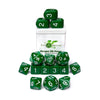 R4I Dice W/Arch'D4: Opaque - Dark Green W/White (15)