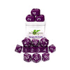 R4I Dice W/Arch'D4: Opaque - Dark Purple W/White (15)