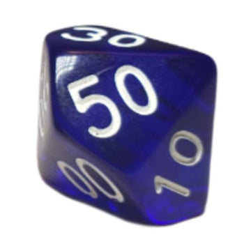 Role 4 Initiative R4I Dice W/ Arch'D4: Translucent - Dark Blue W/ White (15)