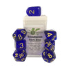 Role 4 Initiative Polyhedral Dice - Translucent Dark Blue W/Yellow And Arch'D4 (7)