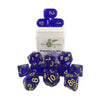 Role 4 Initiative Polyhedral Dice - Translucent Dark Blue W/Gold And Arch'D4 (15)