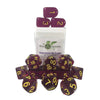 Role 4 Initiative R4I Dice W/ Arch'D4: Translucent - Dark Purple W/ Yellow (15)