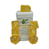 Role 4 Initiative Polyhedral Dice - Translucent Yellow W/White And Arch'D4 (7)