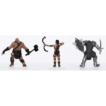 Role 4 Initiative Characters Of Adventure - Orcs Group Archer, Paladin, Battlemaster For D&D Or Pathfinder
