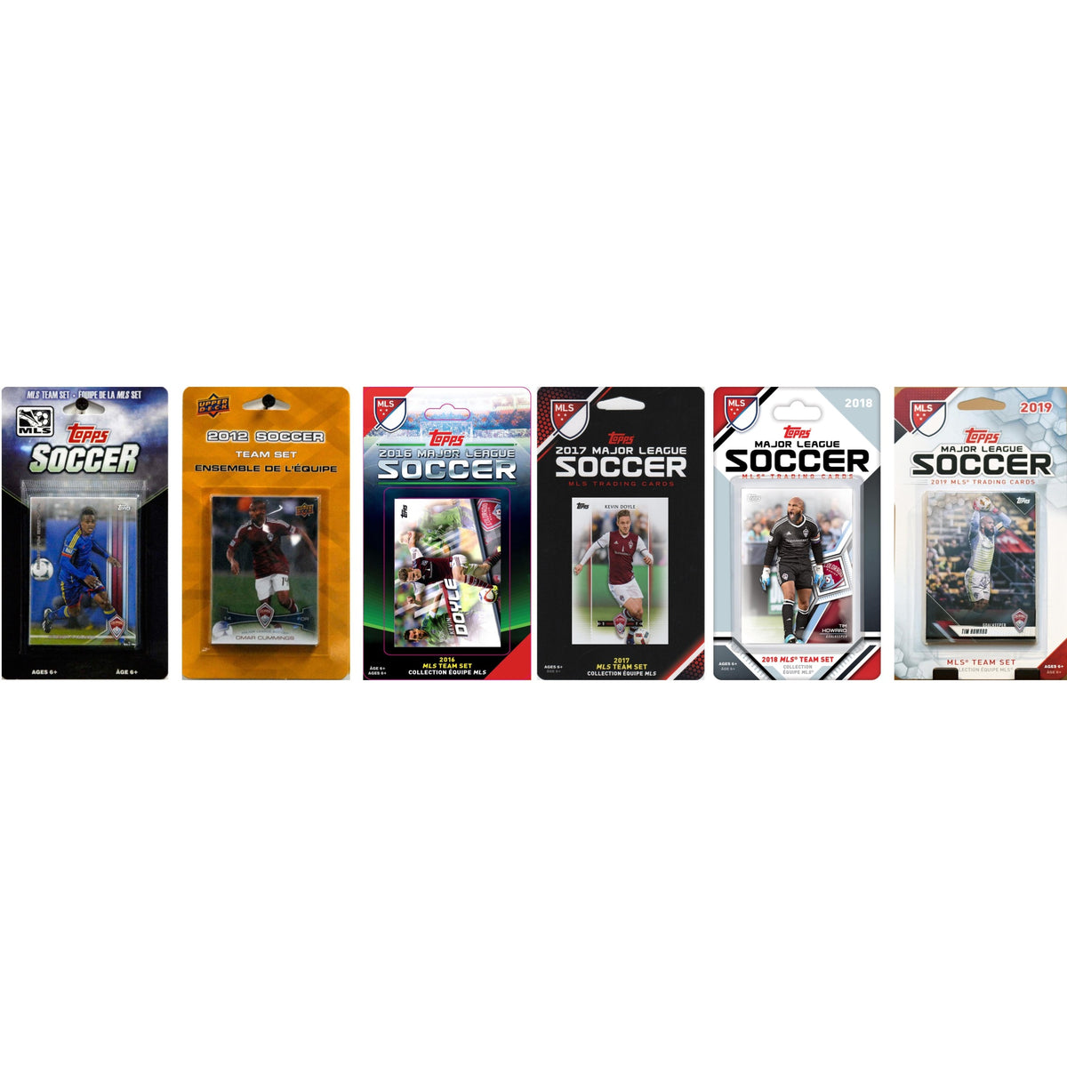 MLS Colorado Rapids 6 Different Licensed Trading Card Team Sets