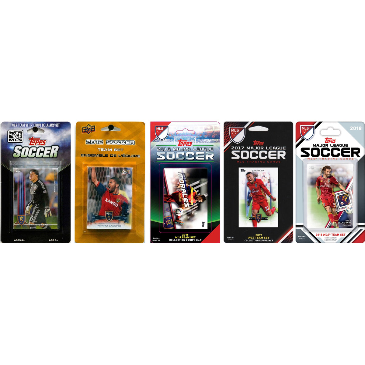 MLS Real Salt Lake 5 Different Licensed Trading Card Team Sets