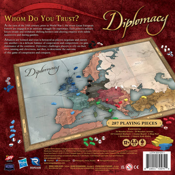 Renegade Game Studios Diplomacy Board Game - Strategy for 2-7 Players, Ages 12+, Cardboard, Multi, Model RGS-02574