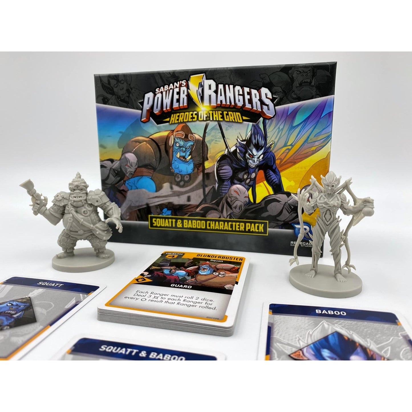 Renegade Game Studios Power Rangers Heroes Of The Grid Squatt & Baboo Character Pack, For 2-5 Players, 45-60 Minutes, Ages 14+.