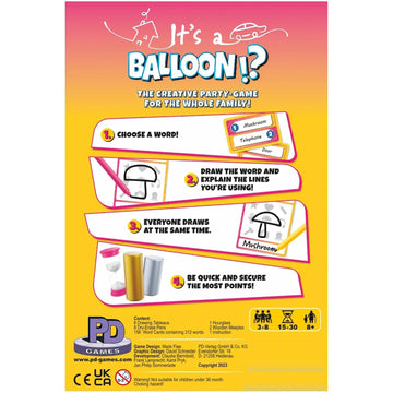 Rio Grande Games: It'S A Balloon - Word Guessing Drawing Game, Hilarious Party Game, Interactive Family Game, Ages 8+, 3-8 Players, 15-30 Min