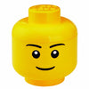 Lego Storage Head (Large) -Boy, Yellow
