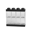 Room Copenhagen Lego Minifigure Display Case, Stackable Storage Container For Collectible Figurines, 4 Stud, Black