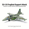 1:72 Scale Ukrainian Air Force Su-25 Frogfoot Attack Aircraft Plastic Snap Assembly Model Kit - Digital Camouflage Military Plan
