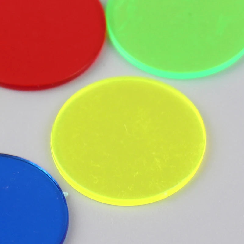 100Pcs Montessori Learning Education Math Toys Learning Resources Color Plastic Coin Bingo Chip Children Kids Classroom Supplies