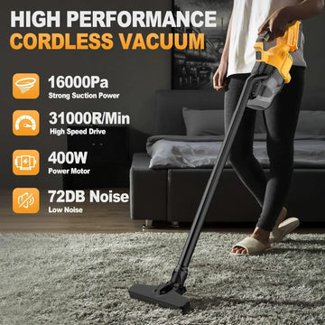Handheld Vacuum Cleaner with 2pcs Filter Electric Cordless Vacuum for Home Car Pet Hair Clean For DeWalt 20V Battery