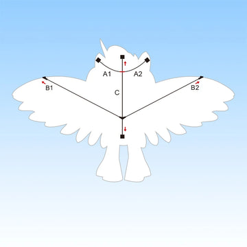 1.4-Meter Foal Kite with Colorful Wings, Cute and Beautiful Foal Kite with Irregular Shape, Easy to Fly, Suitable for Beginners