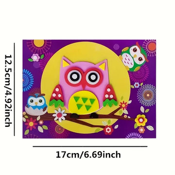 3D Stickers for Kids, Disposable, Handmade Eva Craft Decals, Animal Shapes, Suitable for DIY Projects, Educational Crafts | 3D Decals | Children's Educational Science and Education Toys