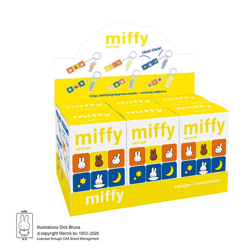 Miffy Keycap Series Blind Box Keychain Collectible Desktop Decor Cute Rabbit Mechanical Keyboard Caps Stress Relief Gift
