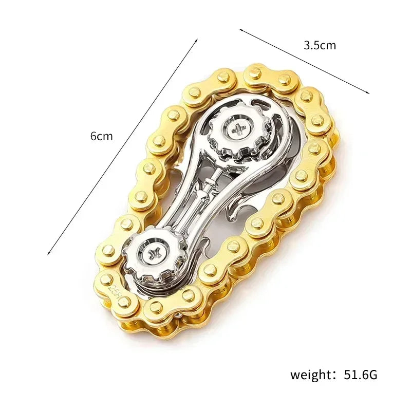 Chain Tooth Mechanical Flywheel Fidget Spinner Antistress Anxiety Metal Bike Chains Spinner EDC Toys for Children Adult Hand Toy