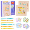 Montessori Wooden Threading Activity Puzzles,Early Educational Fine Motor Skill Travel Toy,Birthday Gifts for Boys and Girls