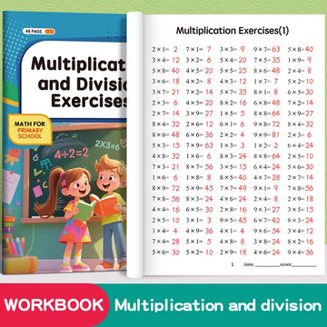 Practice Questions for Multiplication Division Specialized Training Mathematics, Math Workbook, Early Education Toys