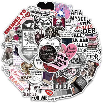 50PCS Dark Romance Reader Stickers in Cartoon Glass Balls DIY Phone Cases Laptop Water Cups Computer Toy Stickers