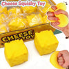 Portable Cheese Squeeze Toy Fidget Stress Relief Squishy Ball Slow Rebound for Desk Decor Decompression Toy for Kids Adults Gift