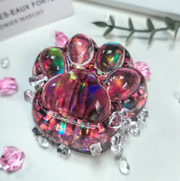 New In Stock Sparkling Aurora Cat Claw Pinch Music Crystal High Beauty Stress Relief Tool Pinch Toy Surprise Holiday Gift