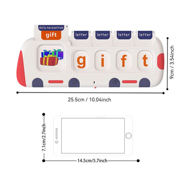 Talking Flash Cards Machine with Music,Word Blending & Math Games, ABC Learning Toys,Educational Reading Interactive Toy