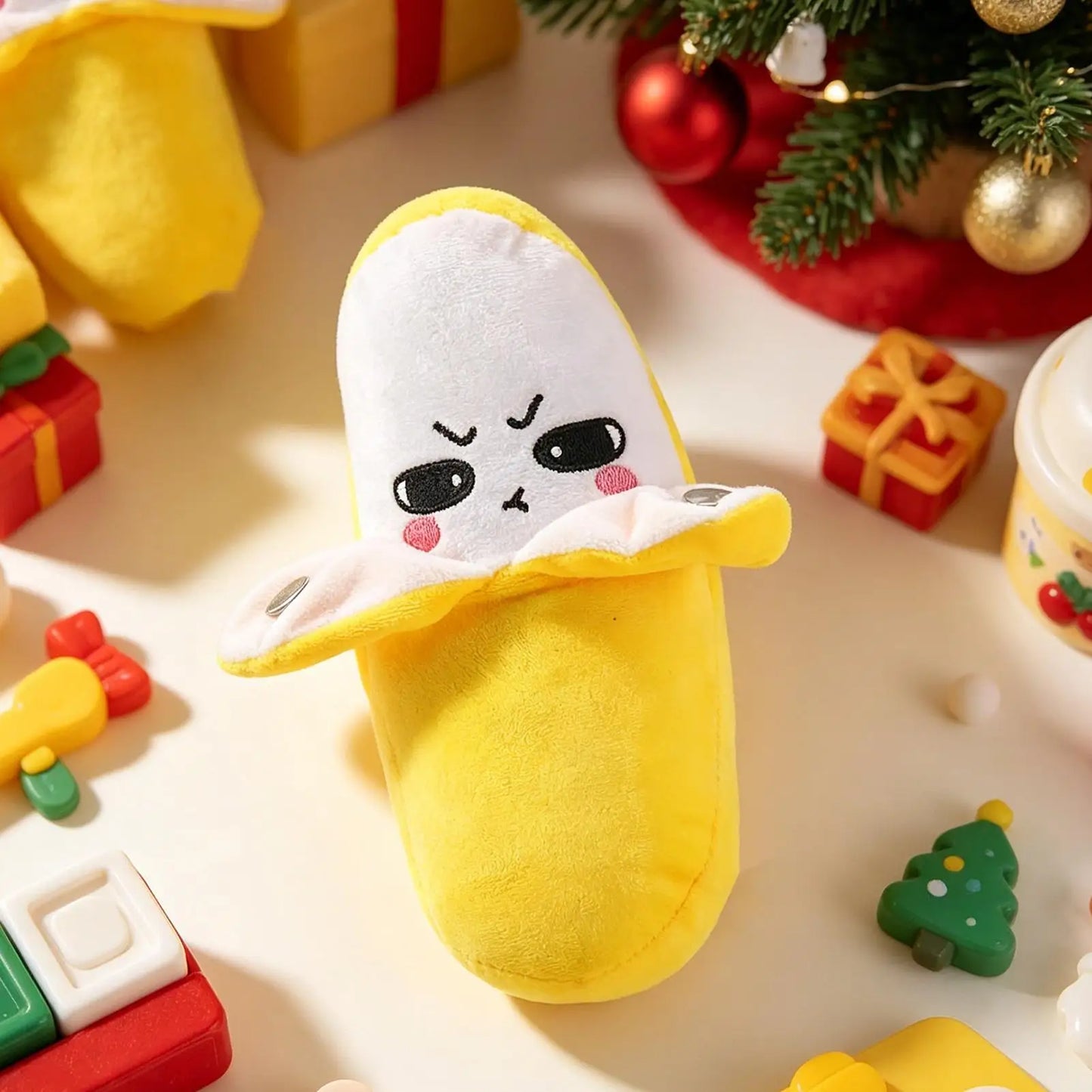 Banana Toy Touch-Sensor Interactive Piano Sound Doll Plush Musical Piano Fake Banana for Kids Young Children Birthday Party Sofa