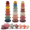 Baby Silicone Stacking Cups – Montessori Hourglass Tower Toy