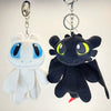 2026 New Cute Cartoon Instagram Black and White Flying Dragon Series Metal Plush Keychain Bag Pendant Accessories Gift