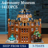 14133PCS Astronomy Museum Building Blocks Model Creative Street View Samll Particle High Difficulty Assembly Bricks Toys Gifts