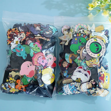 5-15Pcs Random Mixed Anime Metal Enamel Pins Cute Movie Character Brooch Fashion Lapel Badge on Hat Bags Fans DIY Gift
