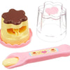 Feeding Pudding Feeding Toy Cute Pink Jelly Strawberry Pudding Set Desktop Ornament Models Desk Interior for Children Funny Gift
