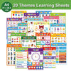 Educational Posters for Preschool Kids English Words Learning Charts Teaching Aids Classroom Decoration Big Card Montessori