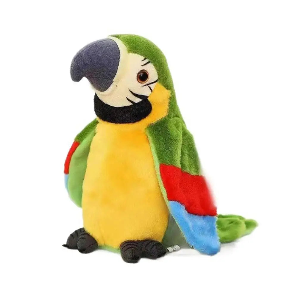 Talking Macaw Parrot Repeat What You Say Stuffed Animal Plush Toy Electronic Record Animated Bird Speaking Parrot Pet Plush Toys