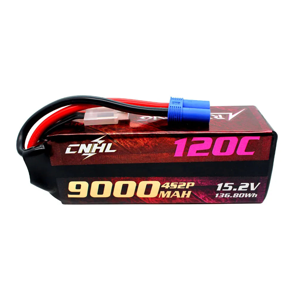 CNHL 2S 3S 4S Lihv Battery 7.6V 11.4V 15.2V 8200mAh 9000mAh 120C HV HardCase With EC5 Plug For RC Car Boat Airplane Truck Truggy