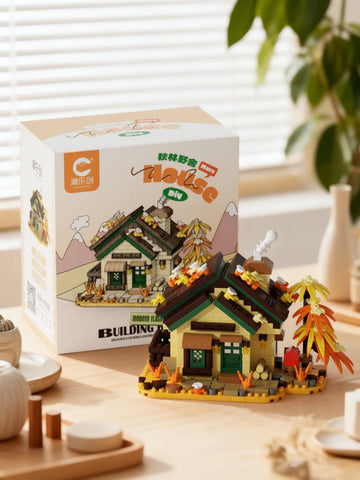 479PCS Forest Cabin Mini Building Blocks Set City Street View Greenhouse Windmill Tree House DIY Model Birthday Gift