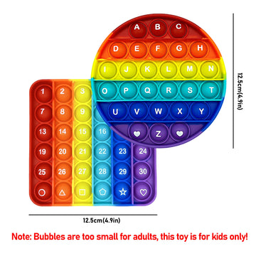 Learn Numbers 1-30 Alphabets Letters ABC Math Fidget Toys, Phonics Board Games Push Bubbles Educational Teaching Toys for Kids