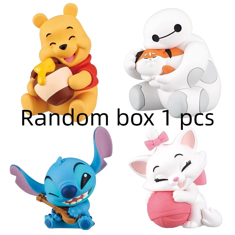 In Stock New Cartoon Yellow Bear Stitching Character Plush Hug Toy Blind Box Cute Desktop Decoration Surprise Box Souvenir