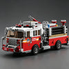 City Series American Fire Truck “Responder” Building Block Model Kit: Police Vehicle with High-Pressure Pump Toy