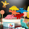 Wooden Dinosaur Stacking Game - A Fun and Educational Challenge to Boost Kids' Balance, Coordination, and Imagination