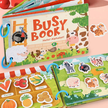 Montessori Baby Busy book My First Quiet Book Paste Early Learning Education Ty Children Toy Matching Game for Babies 2 3 Years