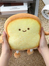 22CM Yellow Toast Bread Plush Pillow, Soft Food Style Plush Toy, Cute Home & Sofa Decor, Perfect Holiday Gift for All Occasions